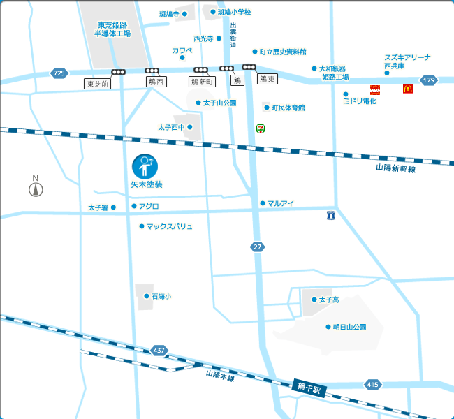 〒671-1553 兵庫県揖保郡太子町老原28-12 矢木塗装株式会社